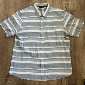Travis Mathew Button Up Striped Golf Sz XXL